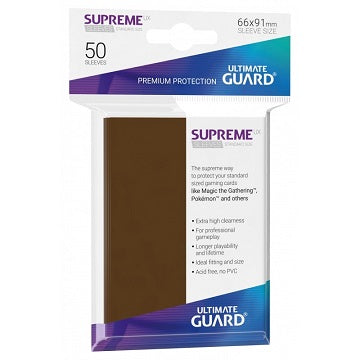 Ultimate Guard Standard Size Matte Supreme Sleeves (Brown) (50ct)