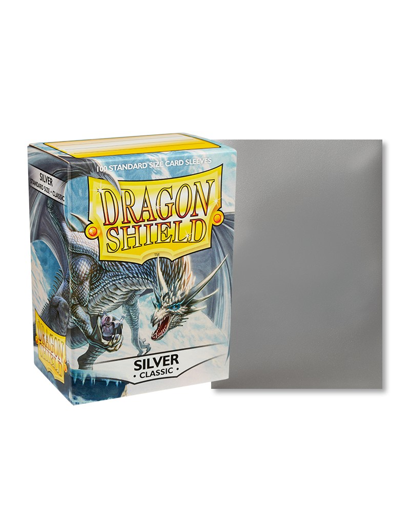 Dragon Shield Standard Size Sleeves Classic Silver (100ct)