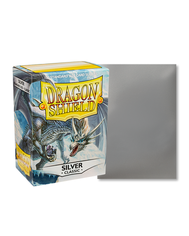 Dragon Shield Standard Size Sleeves Classic Silver (100ct)