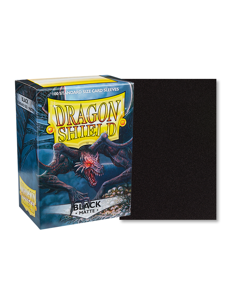 Dragon Shield Standard Size Sleeves Matte Black (100ct)