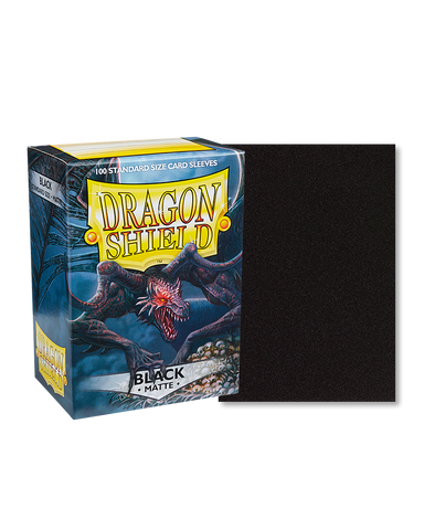 Dragon Shield Standard Size Sleeves Matte Black (100ct)