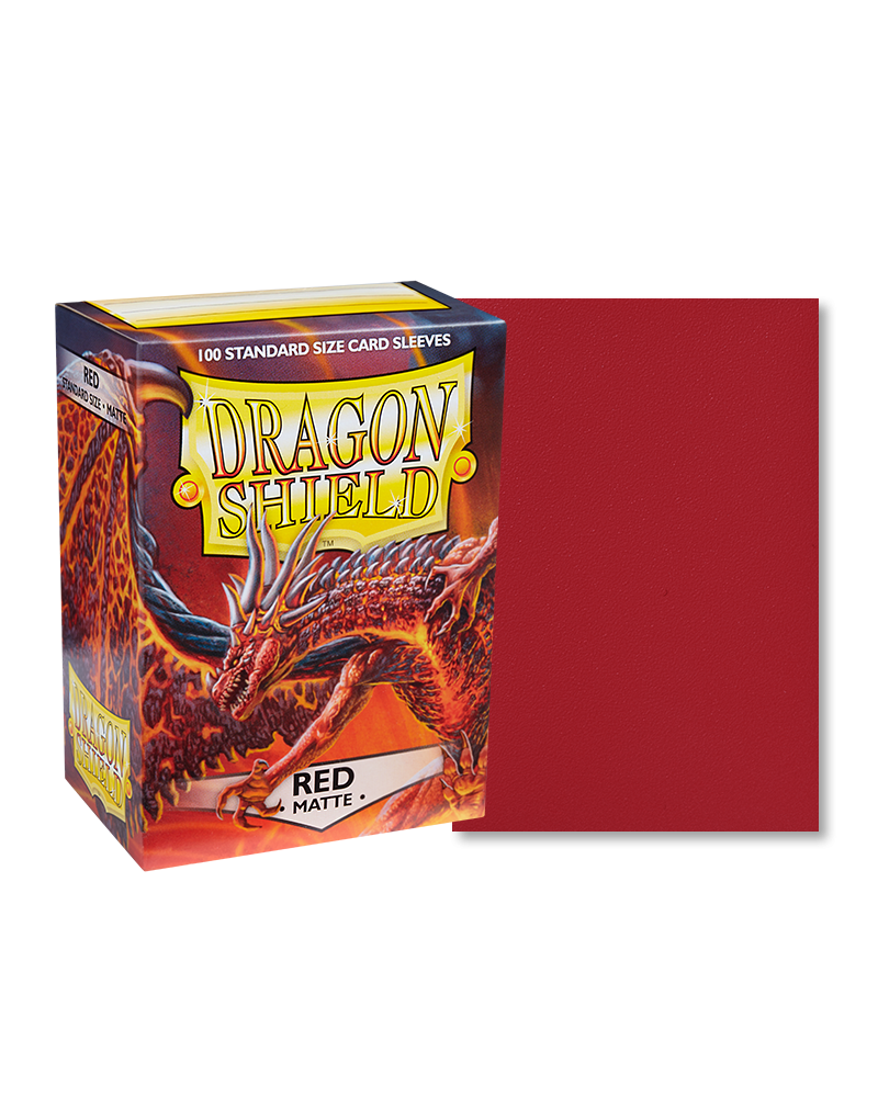 Dragon Shield Standard Size Sleeves Matte Red (100ct)