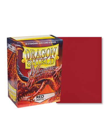 Dragon Shield Standard Size Sleeves Matte Red (100ct)