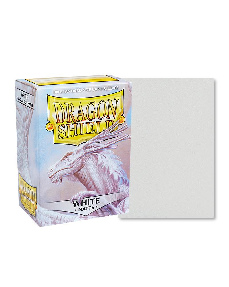 Dragon Shield Standard Size Sleeves Matte White (100ct)