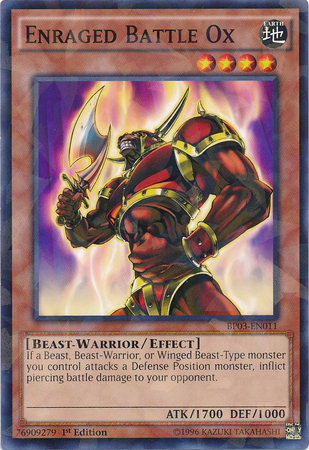 Enraged Battle Ox [BP03-EN011] Shatterfoil Rare