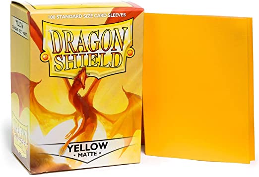 Dragon Shield Standard Size Sleeves Matte Yellow (100ct)