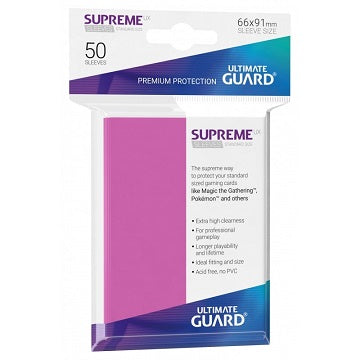 Ultimate Guard Standard Size Matte Supreme Sleeves (Pink) (50ct)