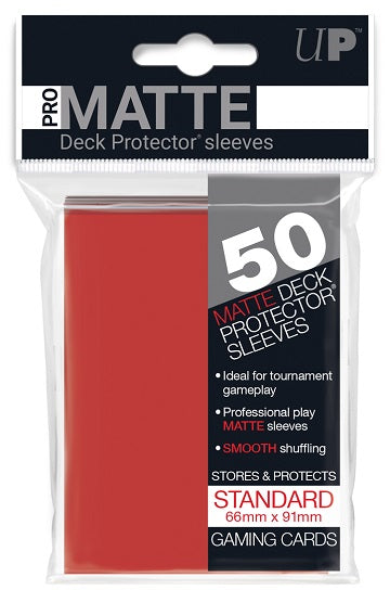 Ultra Pro Standard Size Pro Matte Sleeves (Red)