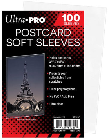 Ultra Pro Postcard Soft Sleeves