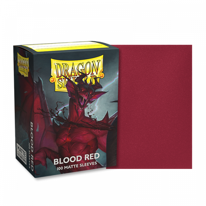 Dragon Shield Standard Size Sleeves Matte Blood Red (100ct)
