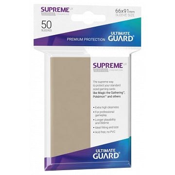 Ultimate Guard Standard Size Matte Supreme Sleeves (Sand) (50ct)