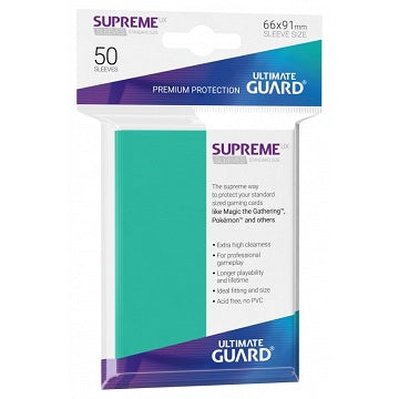 Ultimate Guard Standard Size Matte Supreme Sleeves (Turquoise) (50ct)